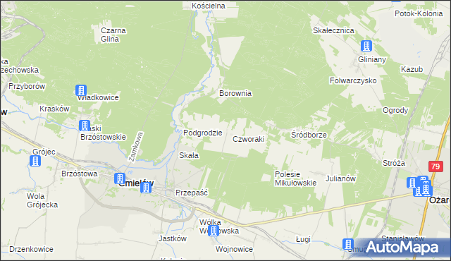 mapa Łysowody, Łysowody na mapie Targeo