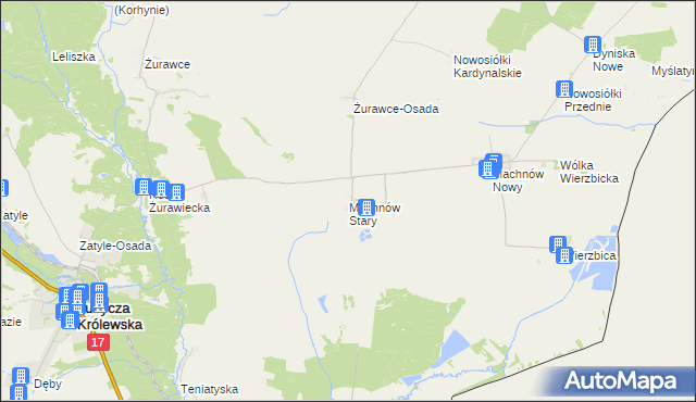 mapa Machnów Stary, Machnów Stary na mapie Targeo