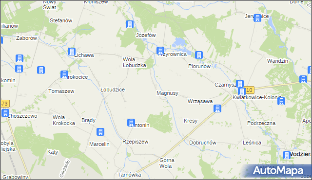 mapa Magnusy, Magnusy na mapie Targeo