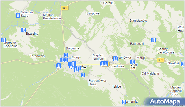 mapa Majdan Nepryski, Majdan Nepryski na mapie Targeo