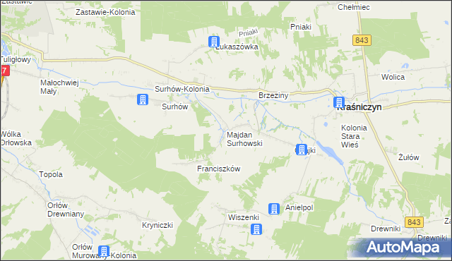 mapa Majdan Surhowski, Majdan Surhowski na mapie Targeo