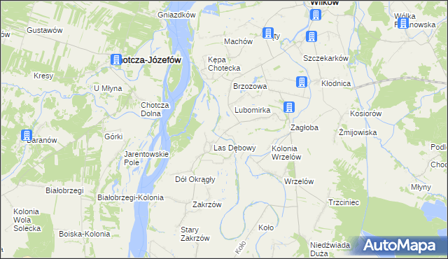 mapa Majdany gmina Wilków, Majdany gmina Wilków na mapie Targeo