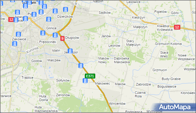 mapa Maków Nowy, Maków Nowy na mapie Targeo