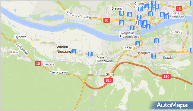 mapa Mała Nieszawka, Mała Nieszawka na mapie Targeo