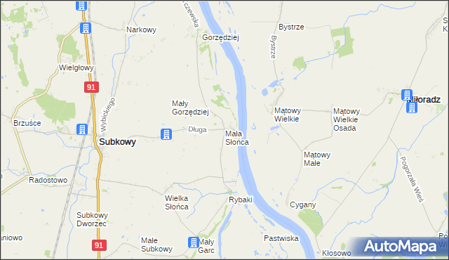 mapa Mała Słońca, Mała Słońca na mapie Targeo