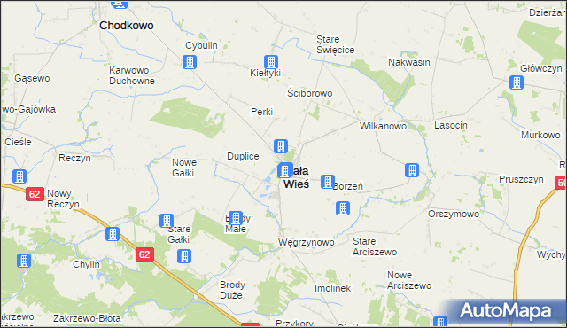 mapa Mała Wieś powiat płocki, Mała Wieś powiat płocki na mapie Targeo