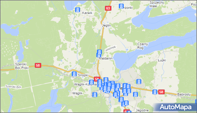 mapa Maldanin, Maldanin na mapie Targeo