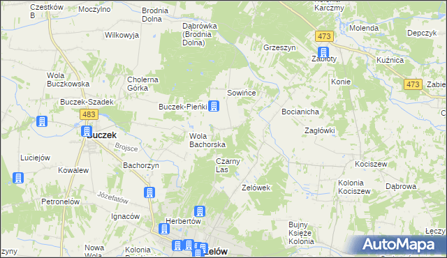 mapa Malenia, Malenia na mapie Targeo