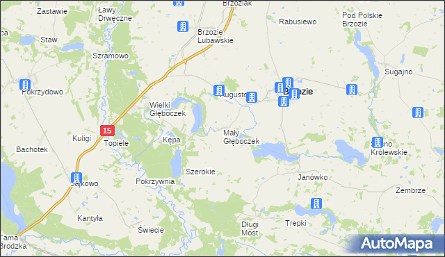 mapa Mały Głęboczek, Mały Głęboczek na mapie Targeo