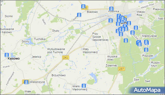 mapa Mały Mędromierz, Mały Mędromierz na mapie Targeo