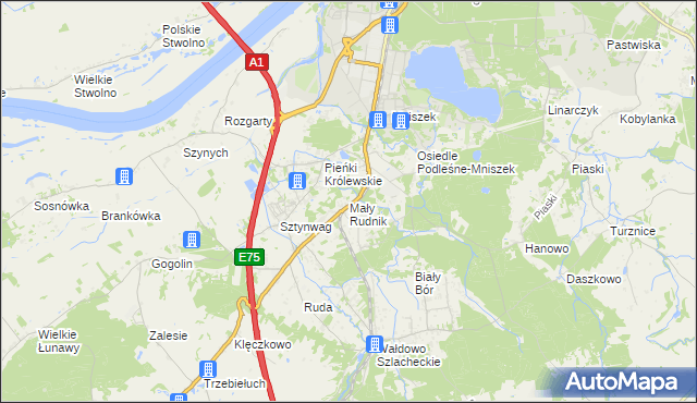 mapa Mały Rudnik, Mały Rudnik na mapie Targeo