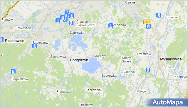 mapa Marczyce, Marczyce na mapie Targeo