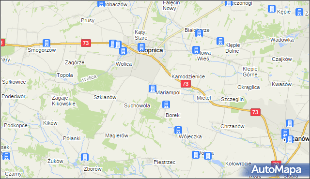 mapa Mariampol gmina Stopnica, Mariampol gmina Stopnica na mapie Targeo