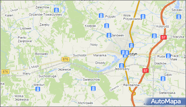 mapa Marianka gmina Tarczyn, Marianka gmina Tarczyn na mapie Targeo
