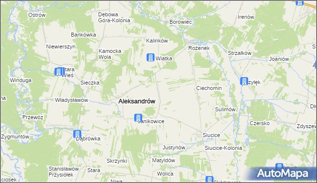 mapa Marianów gmina Aleksandrów, Marianów gmina Aleksandrów na mapie Targeo