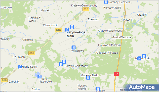 mapa Marianowo gmina Krzynowłoga Mała, Marianowo gmina Krzynowłoga Mała na mapie Targeo