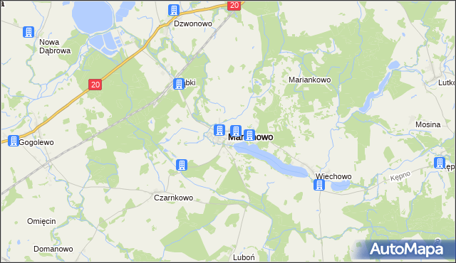 mapa Marianowo powiat stargardzki, Marianowo powiat stargardzki na mapie Targeo