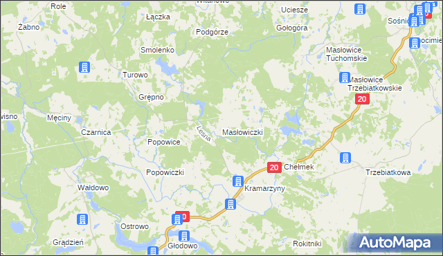 mapa Masłowiczki, Masłowiczki na mapie Targeo