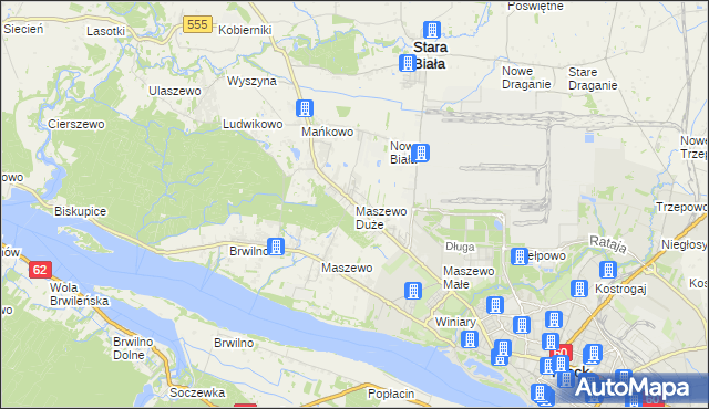 mapa Maszewo Duże, Maszewo Duże na mapie Targeo