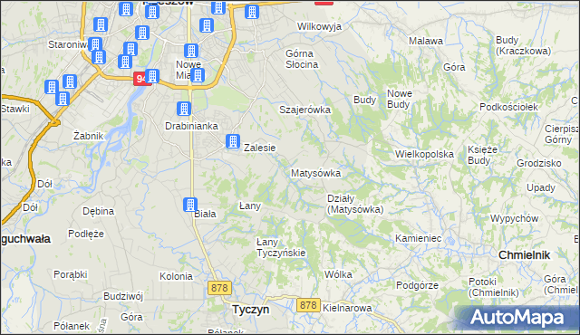 mapa Matysówka, Matysówka na mapie Targeo