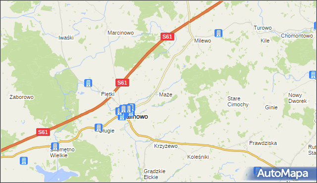 mapa Maże, Maże na mapie Targeo