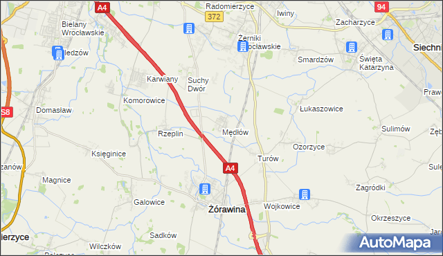 mapa Mędłów, Mędłów na mapie Targeo