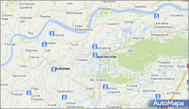 mapa Mędrzechów, Mędrzechów na mapie Targeo