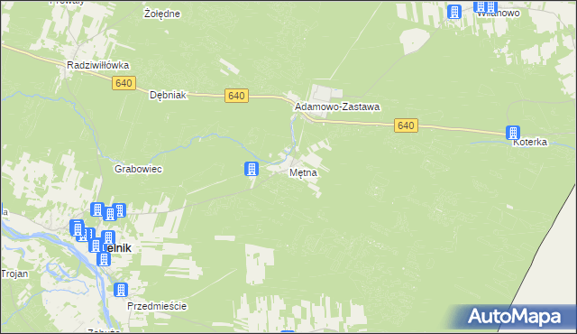 mapa Mętna, Mętna na mapie Targeo