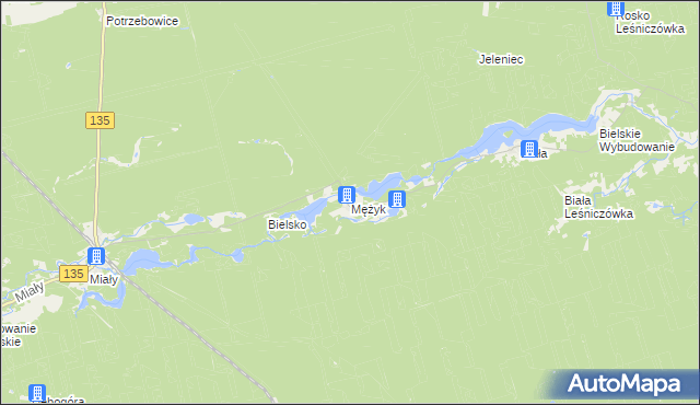 mapa Mężyk, Mężyk na mapie Targeo