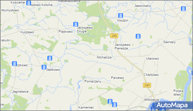 mapa Michalcza, Michalcza na mapie Targeo