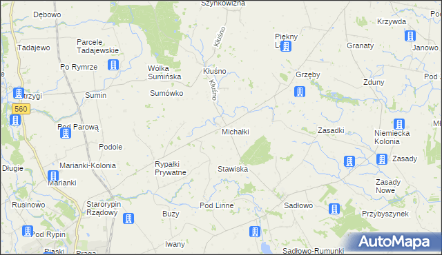 mapa Michałki gmina Świedziebnia, Michałki gmina Świedziebnia na mapie Targeo