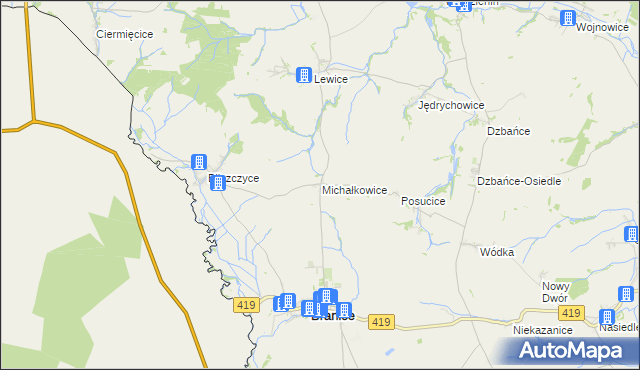 mapa Michałkowice, Michałkowice na mapie Targeo