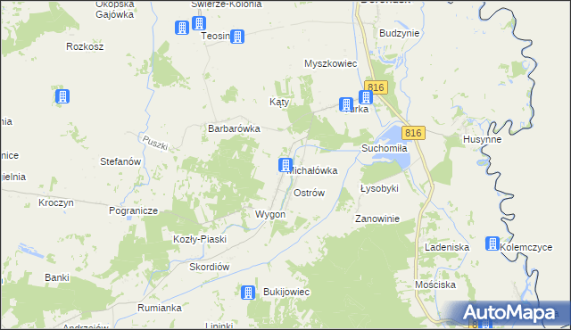mapa Michałówka gmina Dorohusk, Michałówka gmina Dorohusk na mapie Targeo