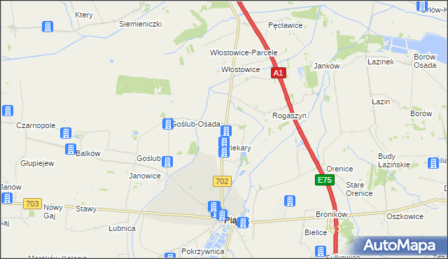 mapa Michałówka gmina Piątek, Michałówka gmina Piątek na mapie Targeo