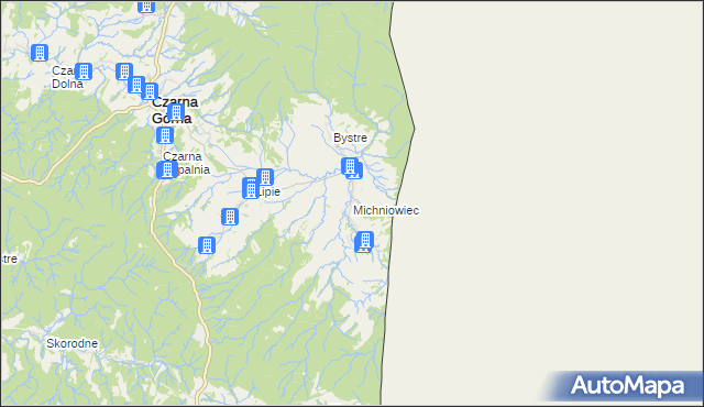 mapa Michniowiec, Michniowiec na mapie Targeo