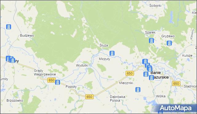 mapa Miczuły, Miczuły na mapie Targeo