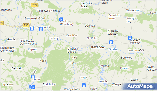 mapa Miechów-Kolonia, Miechów-Kolonia na mapie Targeo