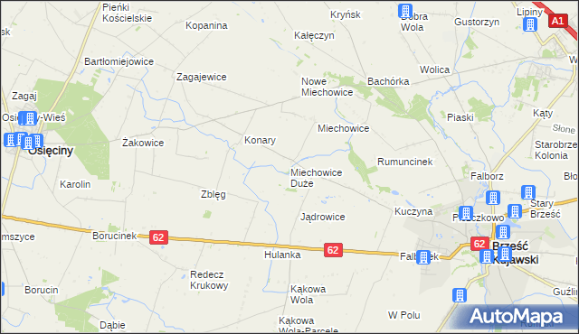 mapa Miechowice Duże, Miechowice Duże na mapie Targeo