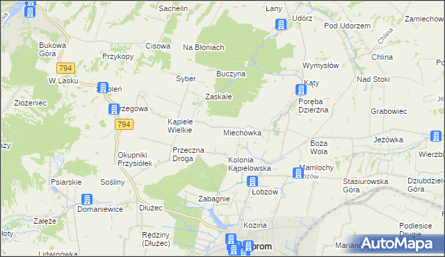 mapa Miechówka, Miechówka na mapie Targeo