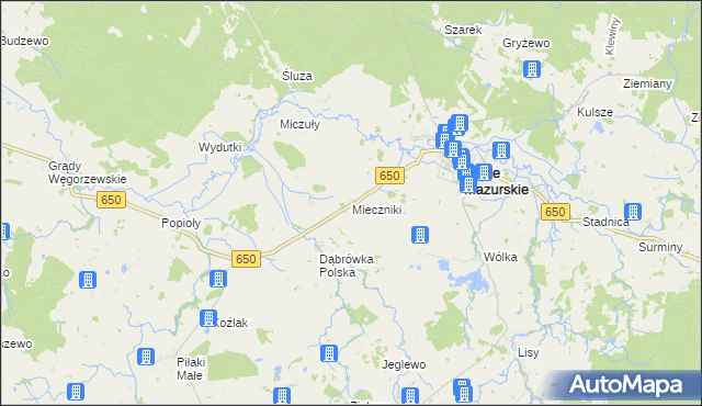 mapa Mieczniki, Mieczniki na mapie Targeo