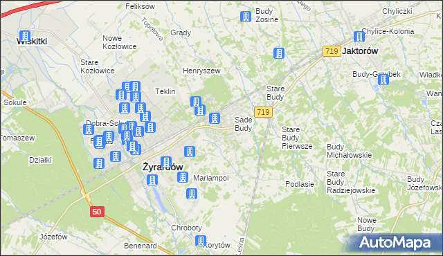 mapa Międzyborów, Międzyborów na mapie Targeo