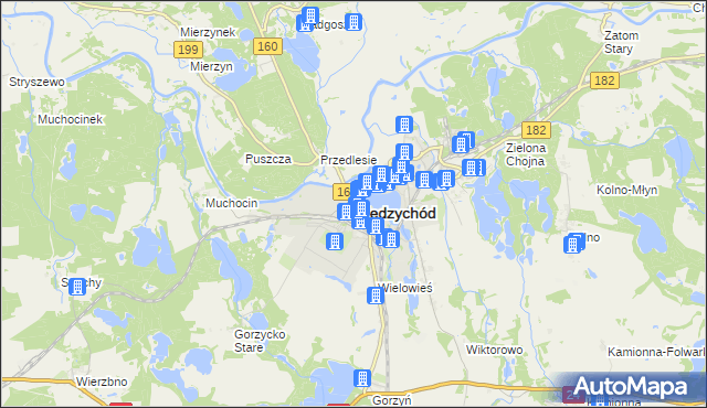 mapa Międzychód, Międzychód na mapie Targeo