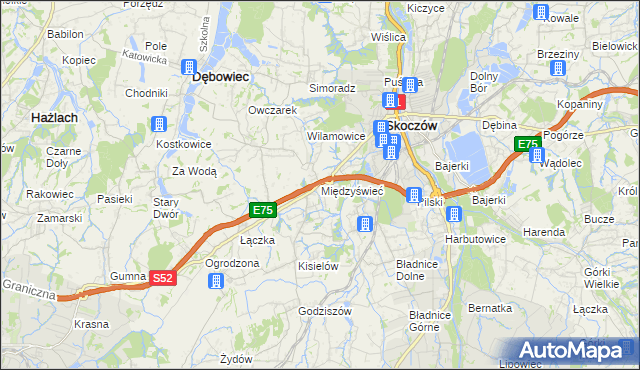 mapa Międzyświeć, Międzyświeć na mapie Targeo