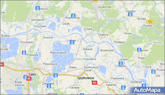 mapa Miejsce gmina Spytkowice, Miejsce gmina Spytkowice na mapie Targeo