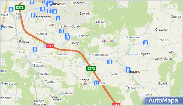 mapa Mierżączka, Mierżączka na mapie Targeo