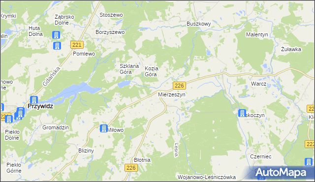 mapa Mierzeszyn, Mierzeszyn na mapie Targeo