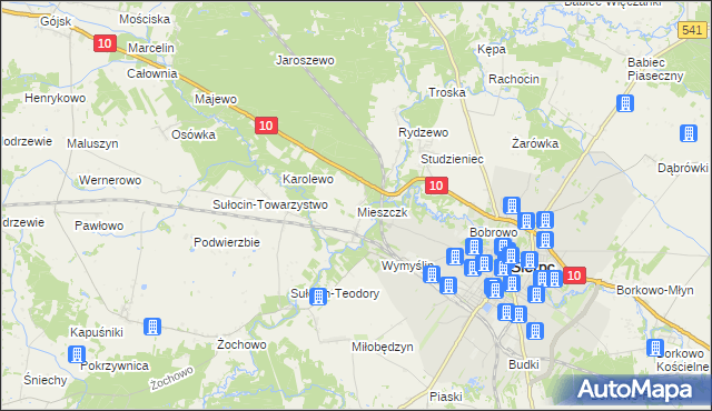 mapa Mieszczk, Mieszczk na mapie Targeo