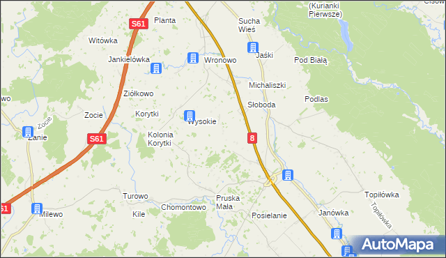 mapa Mikołajówek gmina Augustów, Mikołajówek gmina Augustów na mapie Targeo