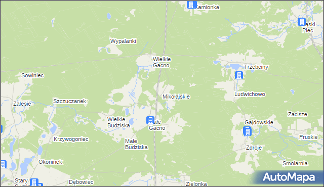 mapa Mikołajskie, Mikołajskie na mapie Targeo