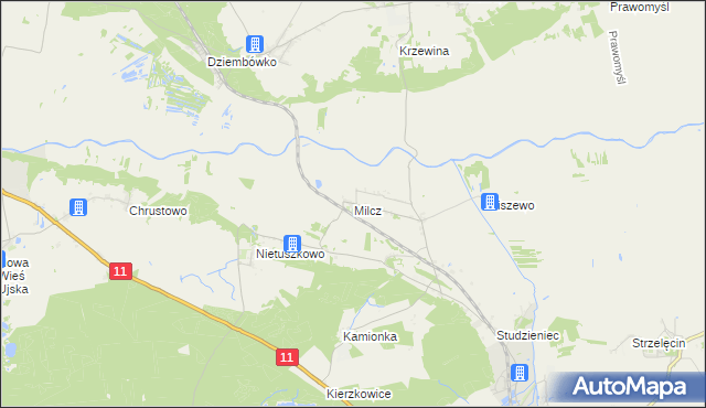 mapa Milcz, Milcz na mapie Targeo